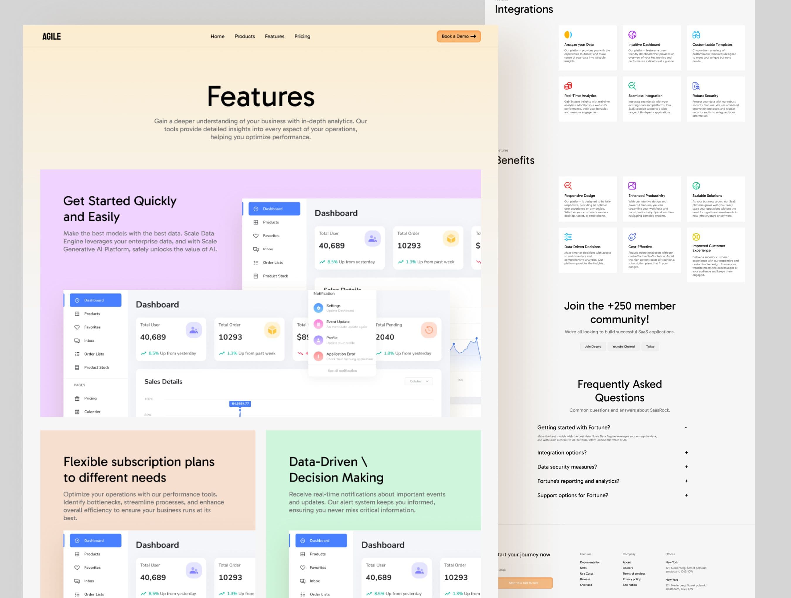 Agile - Next.js + Sanity SaaS Marketing Site Template screenshot 1