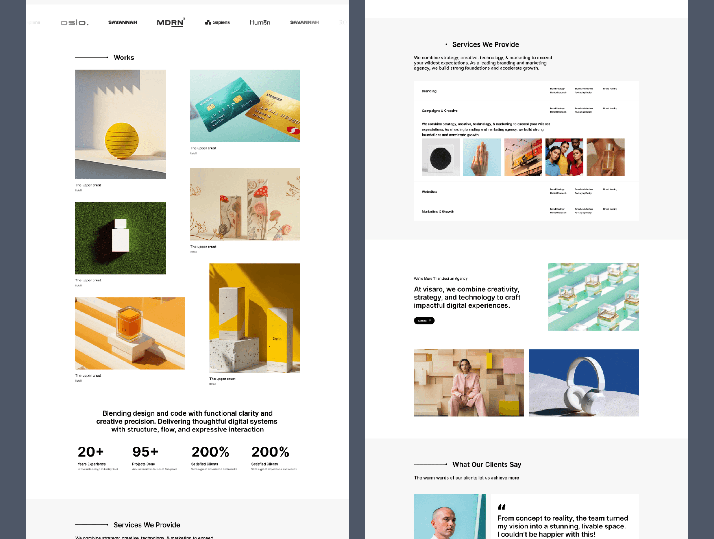 Visaro - Creative & Branding Agency Template (Next.js + Sanity) screenshot 3