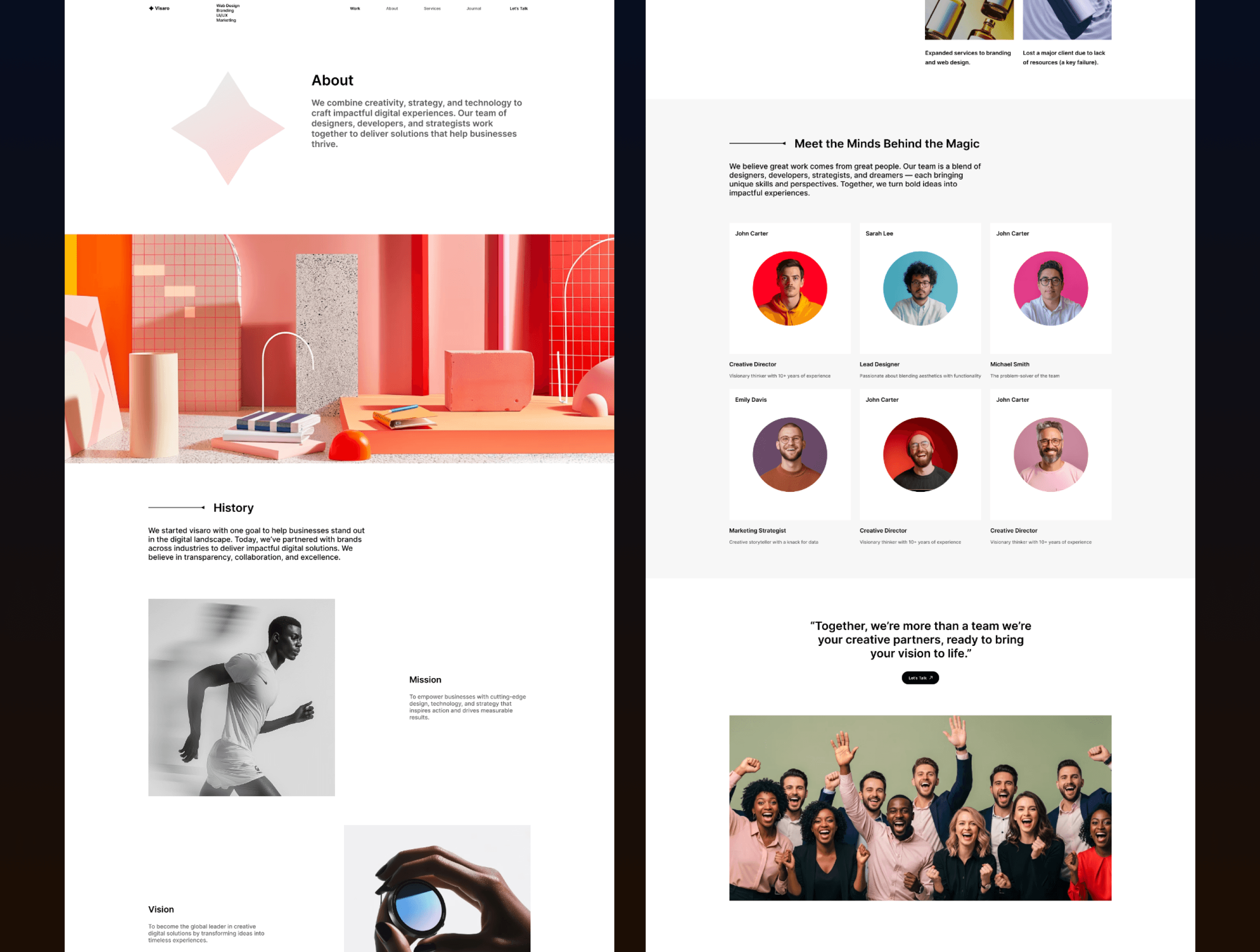 Visaro - Creative & Branding Agency Template (Next.js + Sanity) screenshot 5