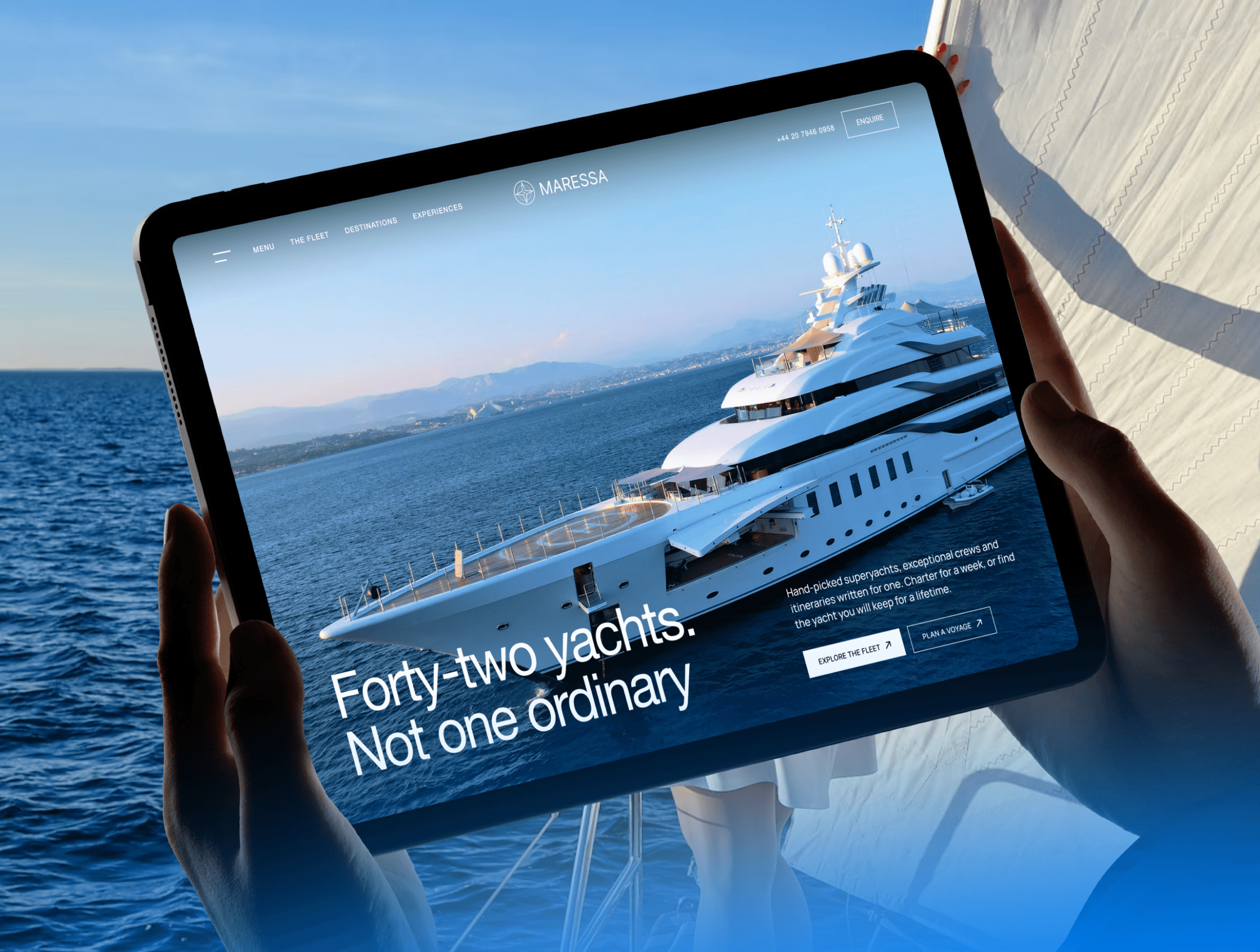 Maressa - Luxury Yacht Charter & Sales Website Template screenshot 1