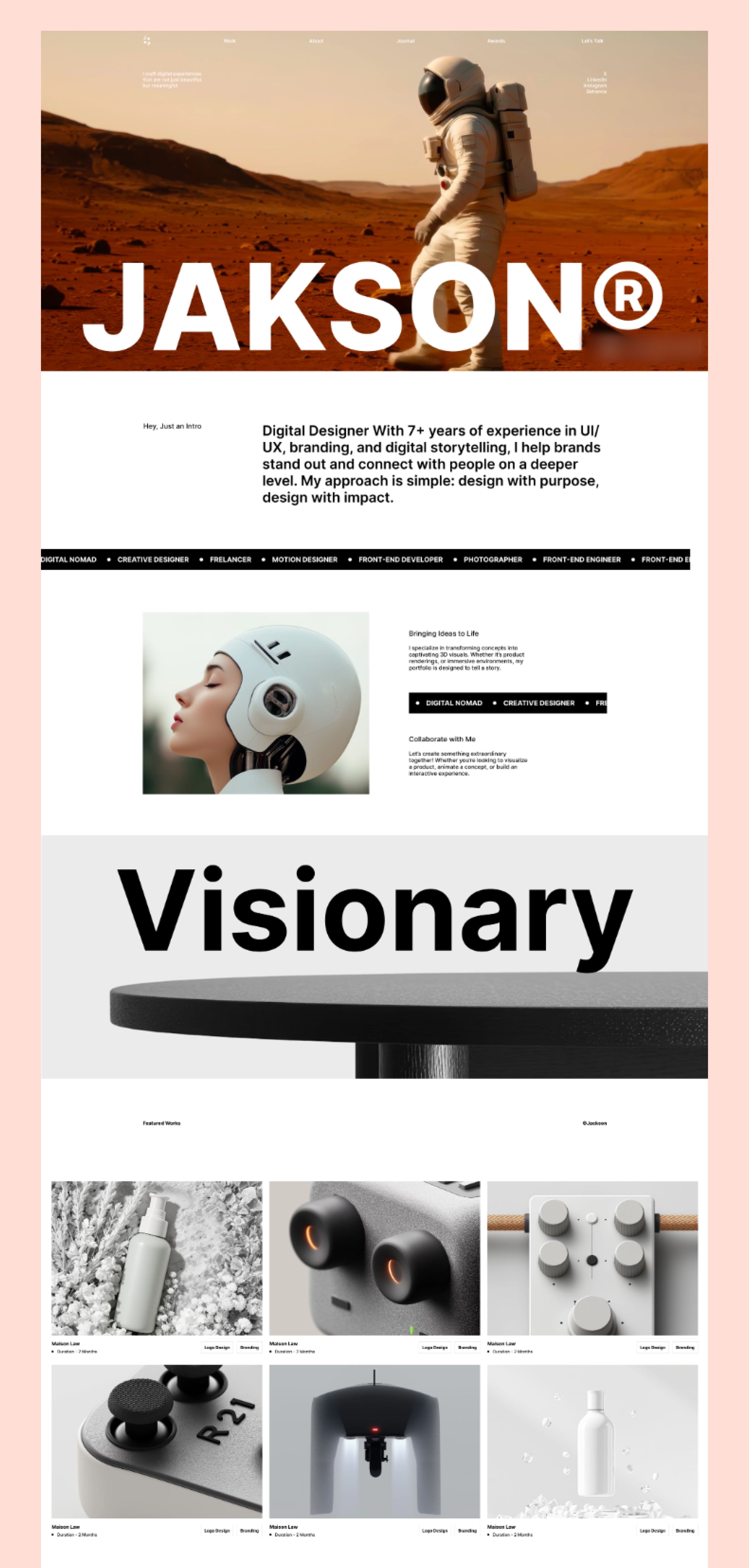 Jakson - Portfolio Template for Designers and Studios screenshot 2