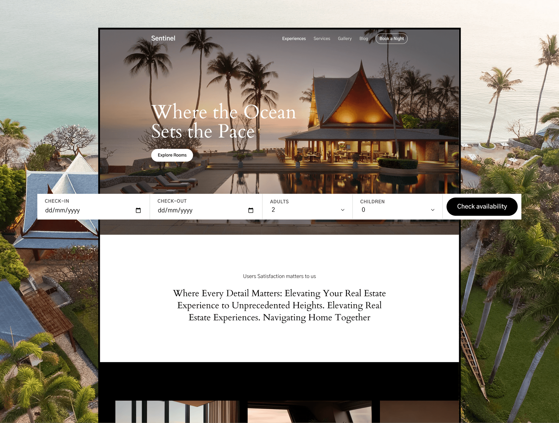 Sentinel - Luxury Hotel & Resort Template (Next.js + Sanity)