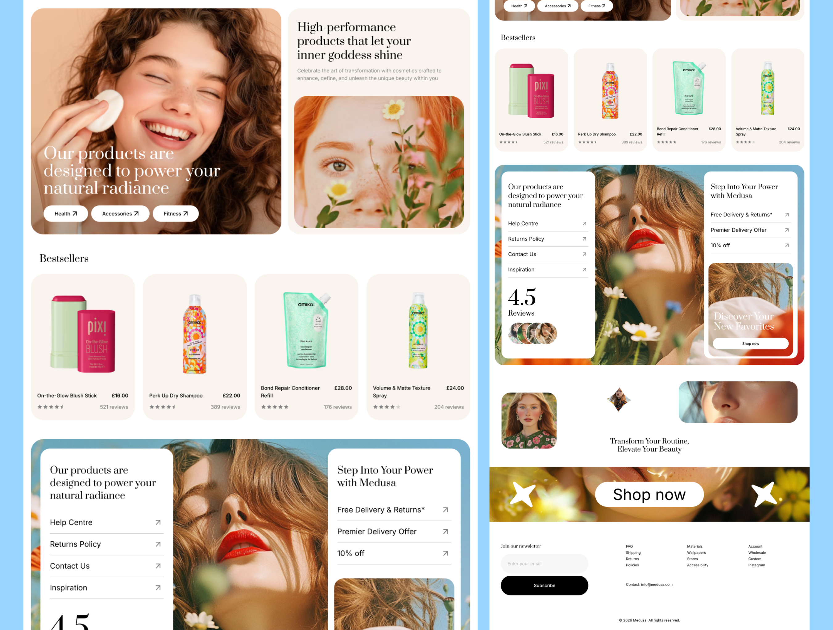 Medusa - Beauty & Cosmetics Website Template screenshot 8