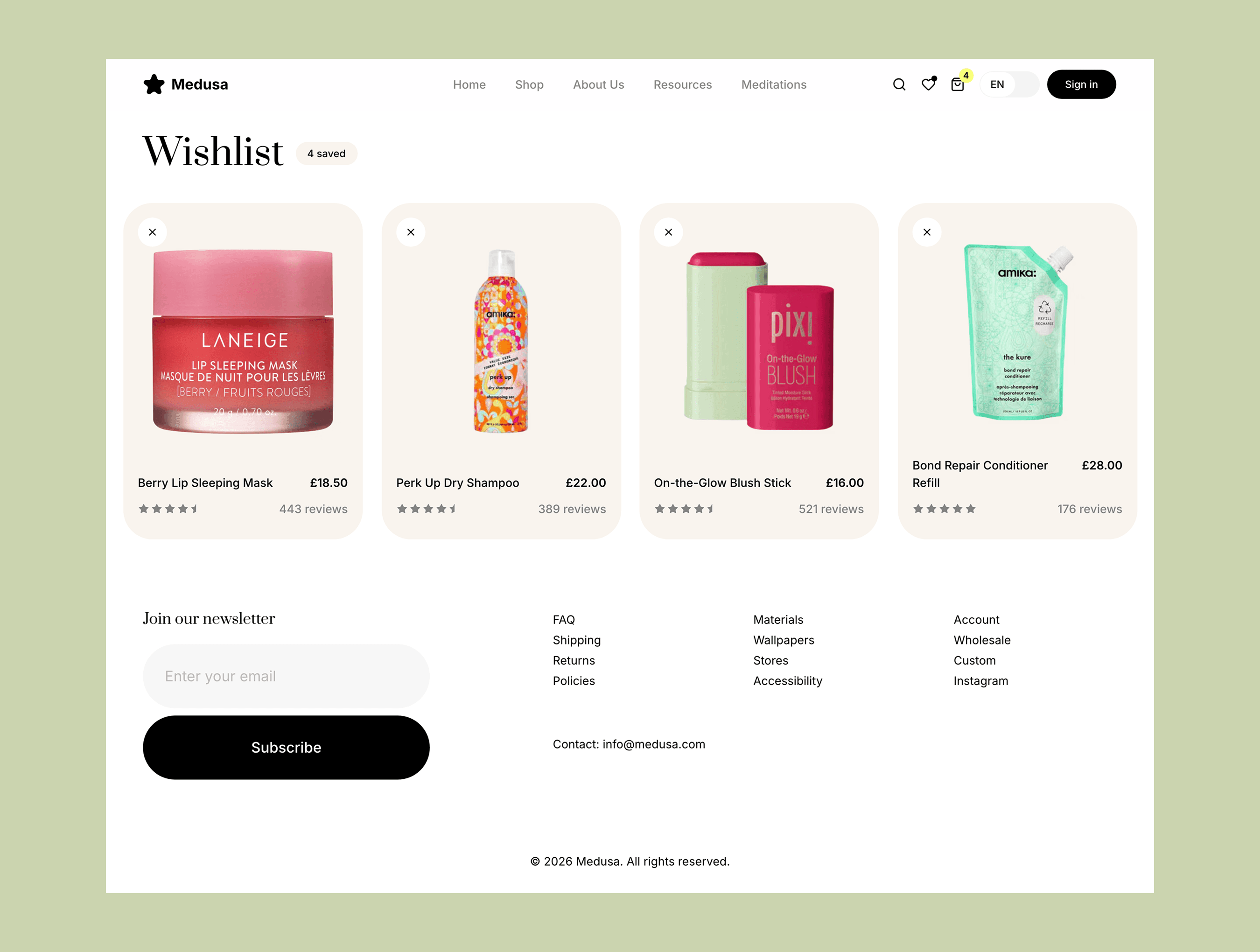 Medusa - Beauty & Cosmetics Website Template screenshot 6