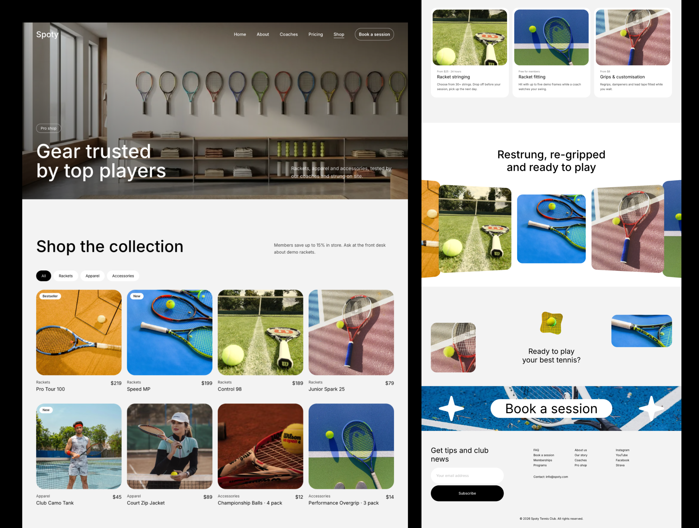 Spoty - Tennis Club & Sports Academy Template screenshot 6