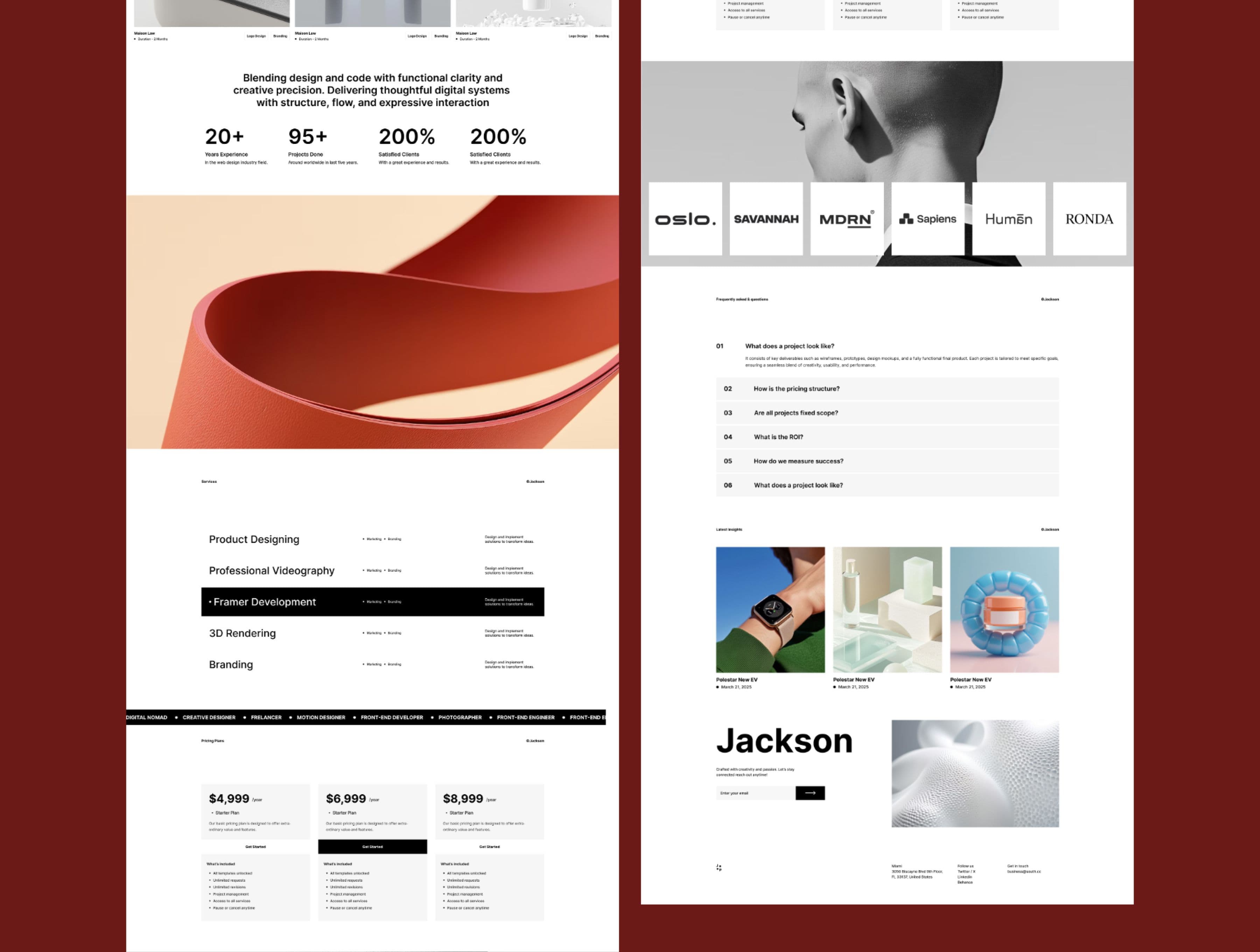 Jakson - Portfolio Template for Designers and Studios screenshot 3
