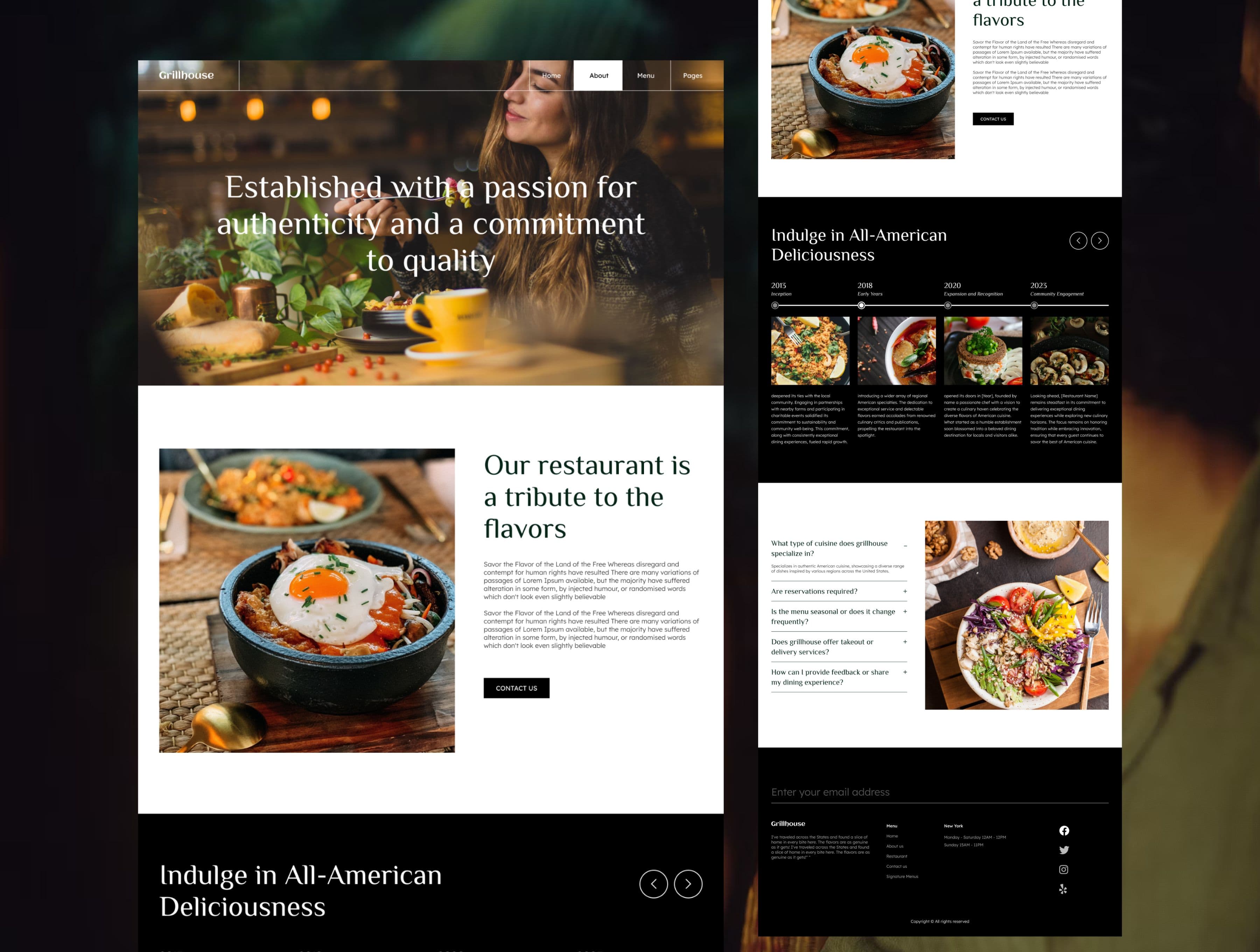 Grillhouse - Modern Restaurant Website Template screenshot 4