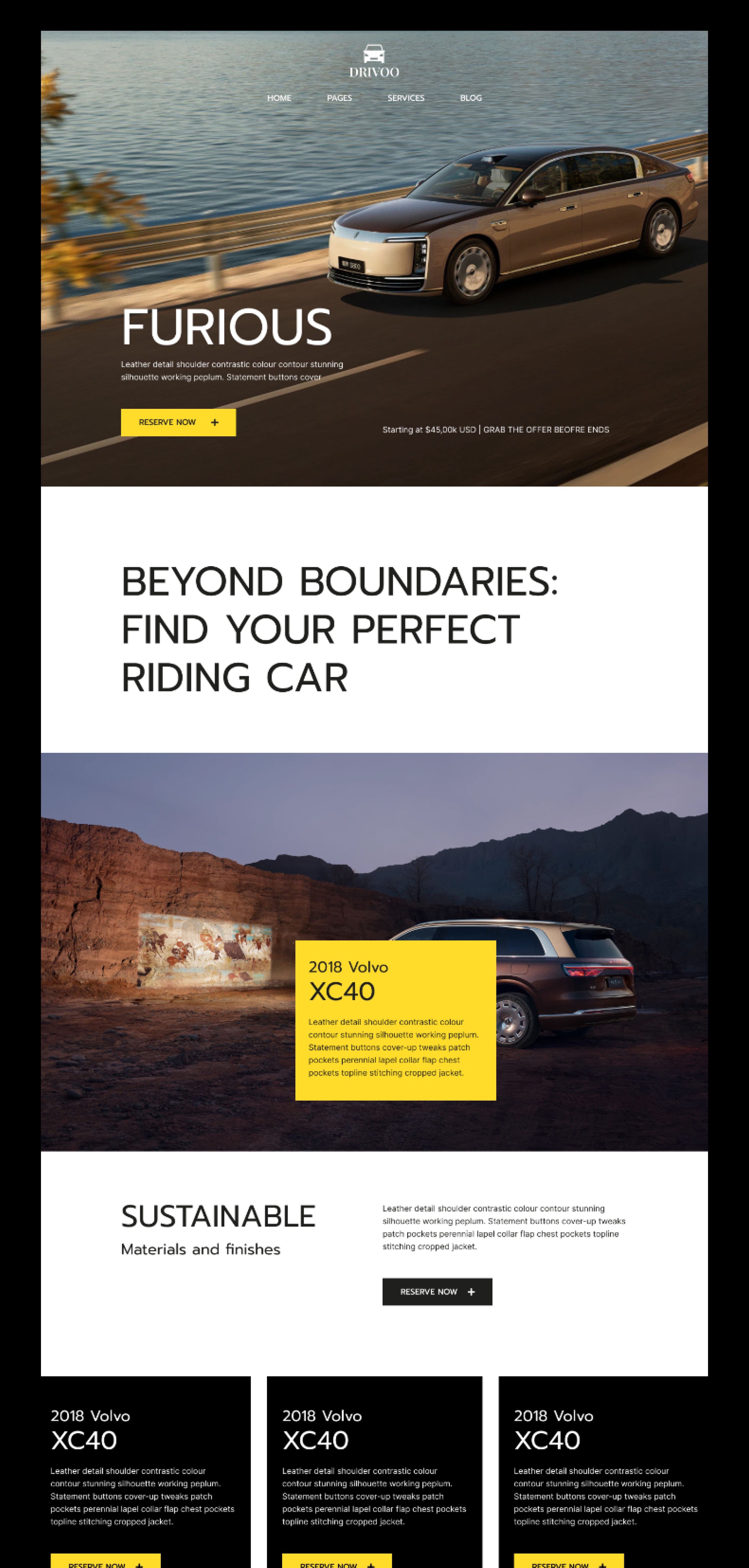 Drivoo Automotive Website Template screenshot 2