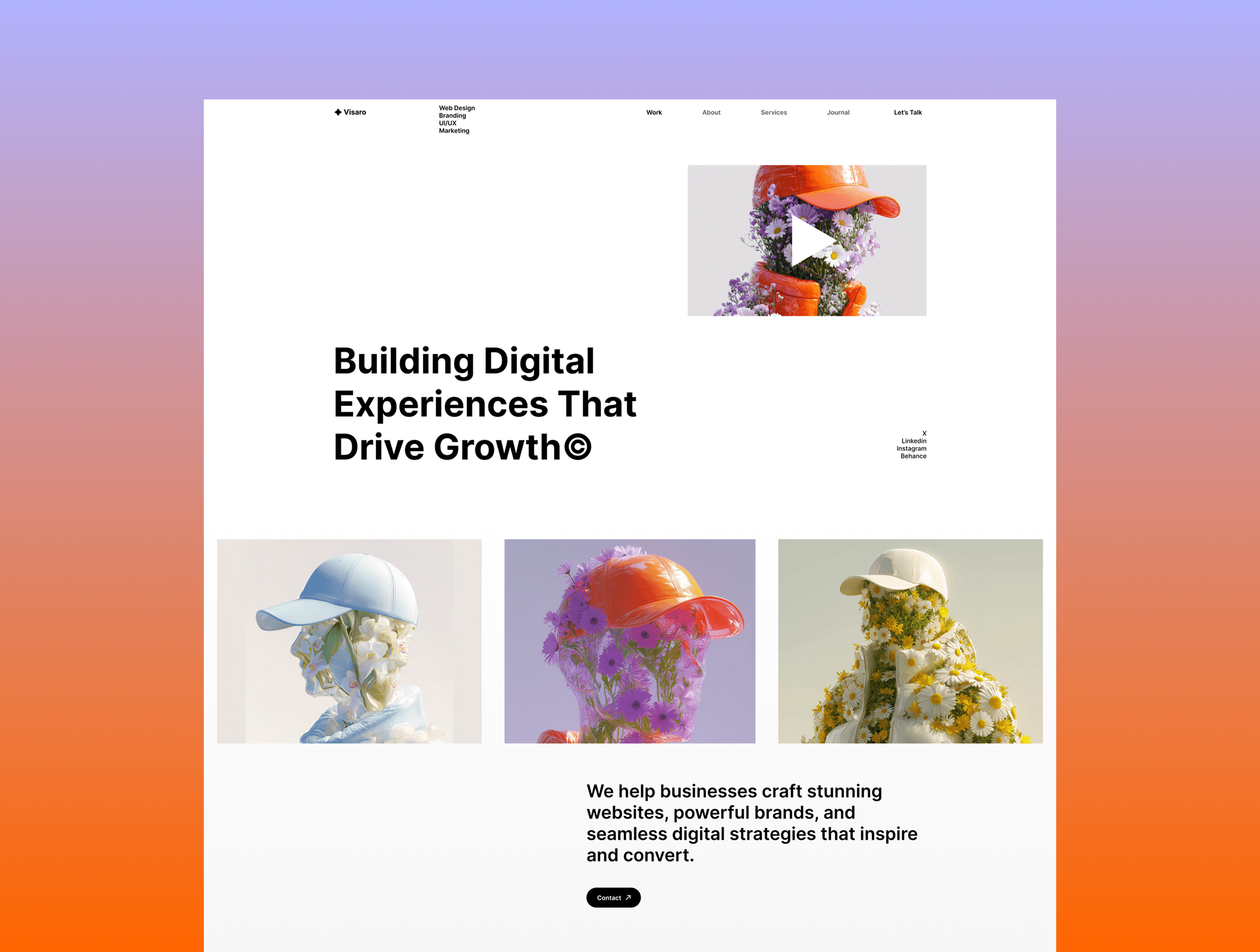 Visaro - Creative & Branding Agency Template (Next.js + Sanity) screenshot 1