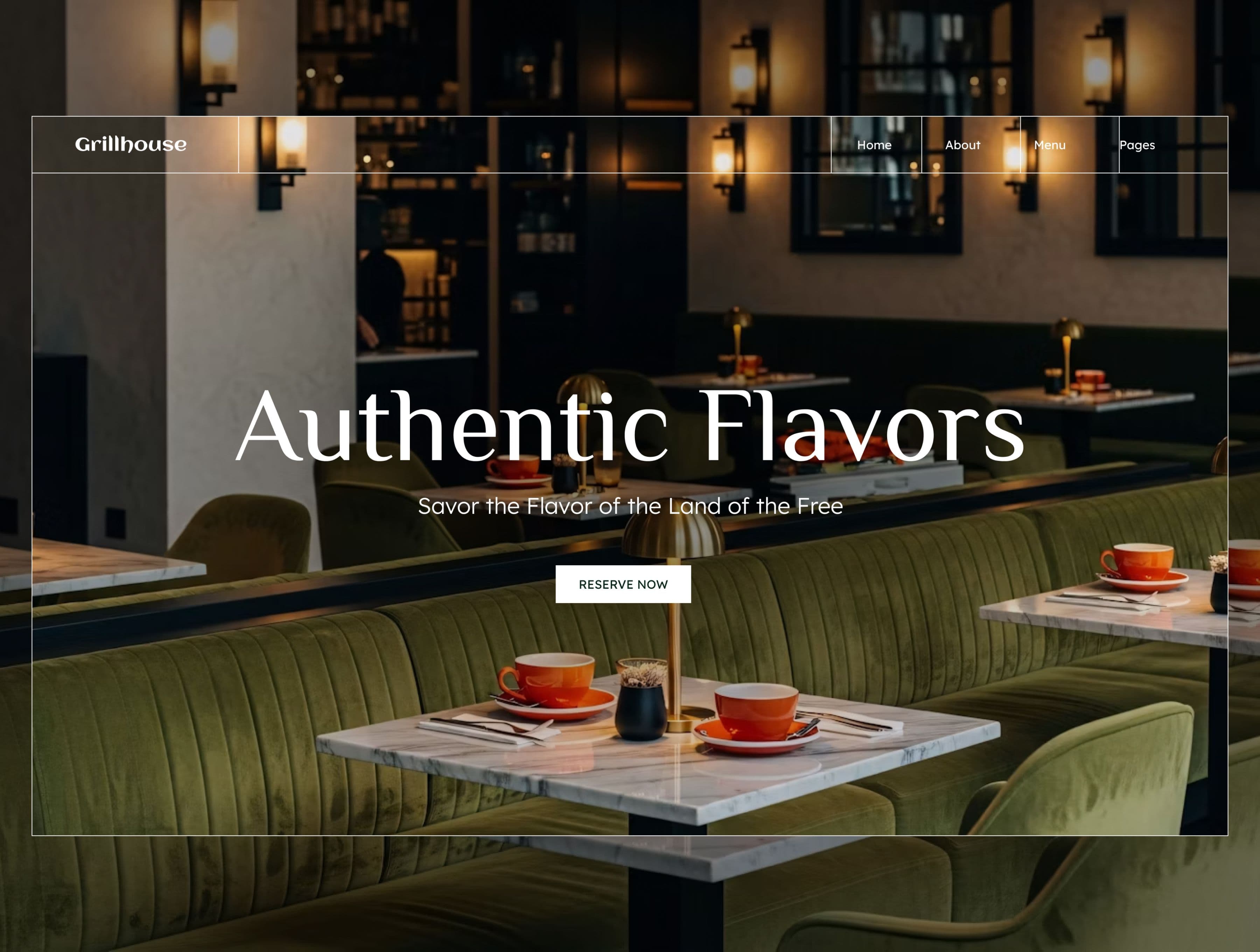 Grillhouse - Modern Restaurant Website Template
