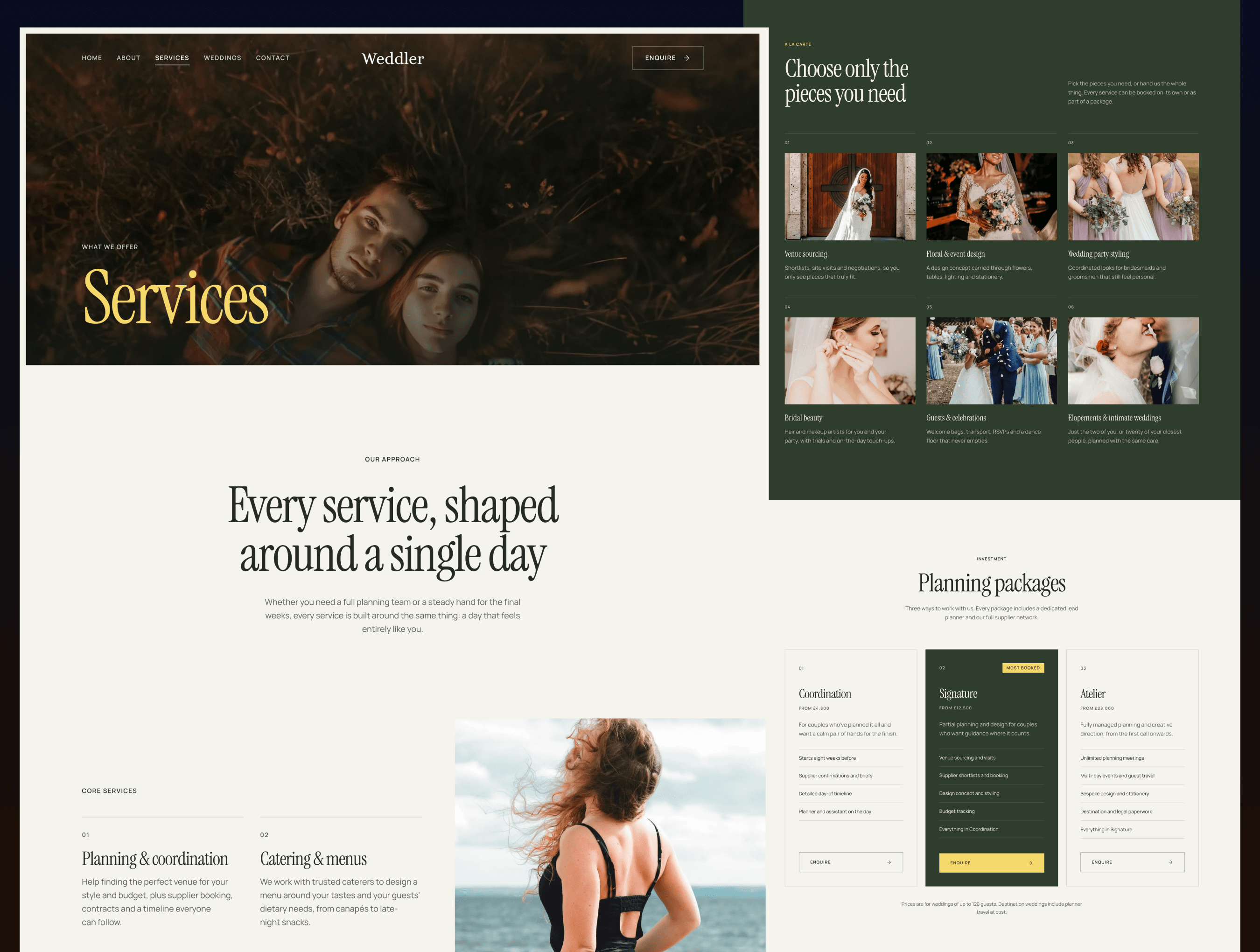 Weddler - Wedding Planner Website Template (Next.js + Sanity) screenshot 2