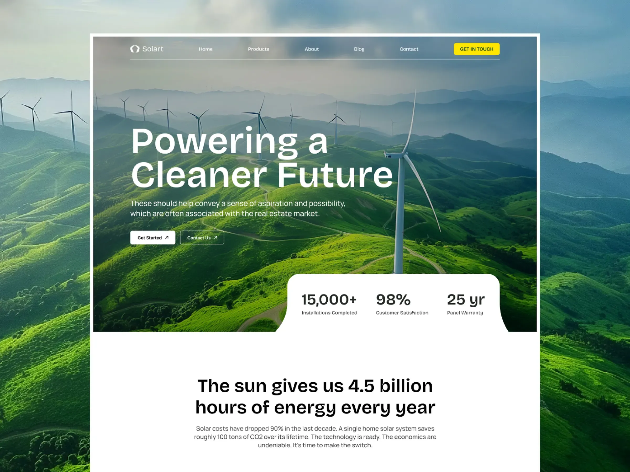 Solart - Solar & Clean Energy Next.js Template with Sanity CMS screenshot 1