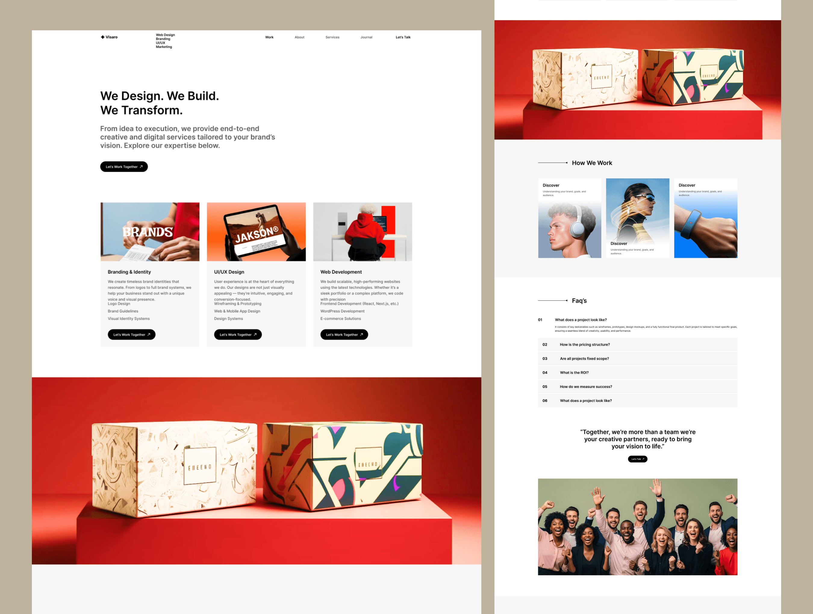 Visaro - Creative & Branding Agency Template (Next.js + Sanity) screenshot 2