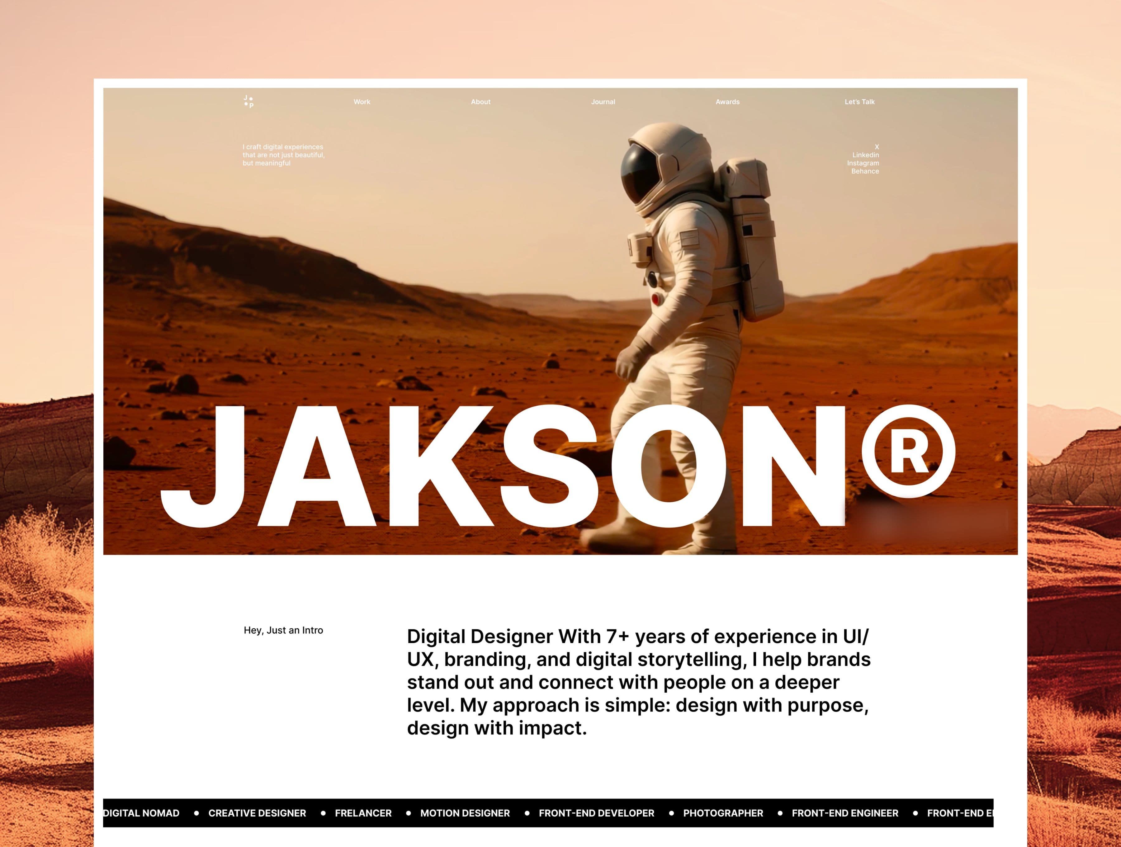 Jakson - Portfolio Template for Designers and Studios screenshot 1