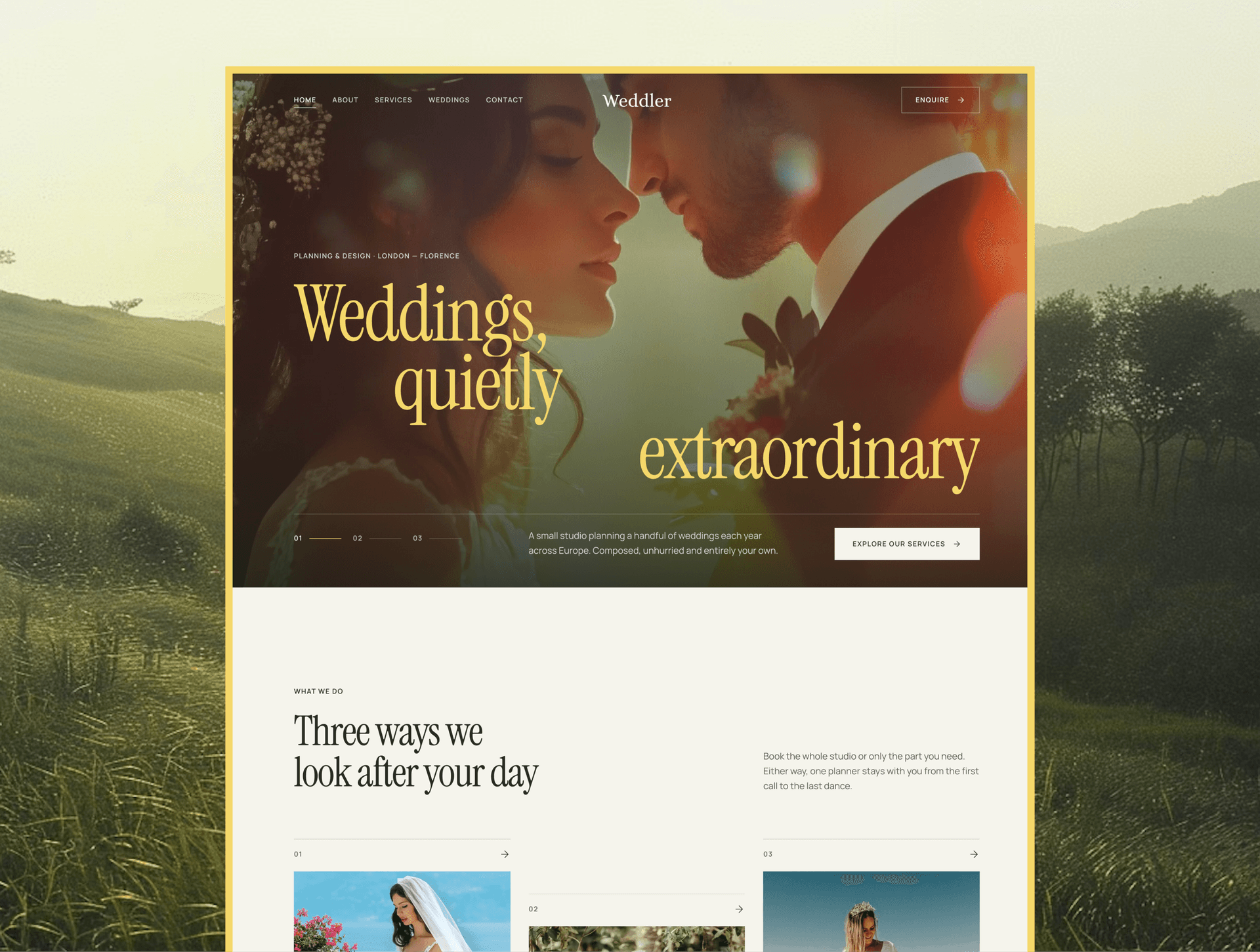 Weddler - Wedding Planner Website Template (Next.js + Sanity)