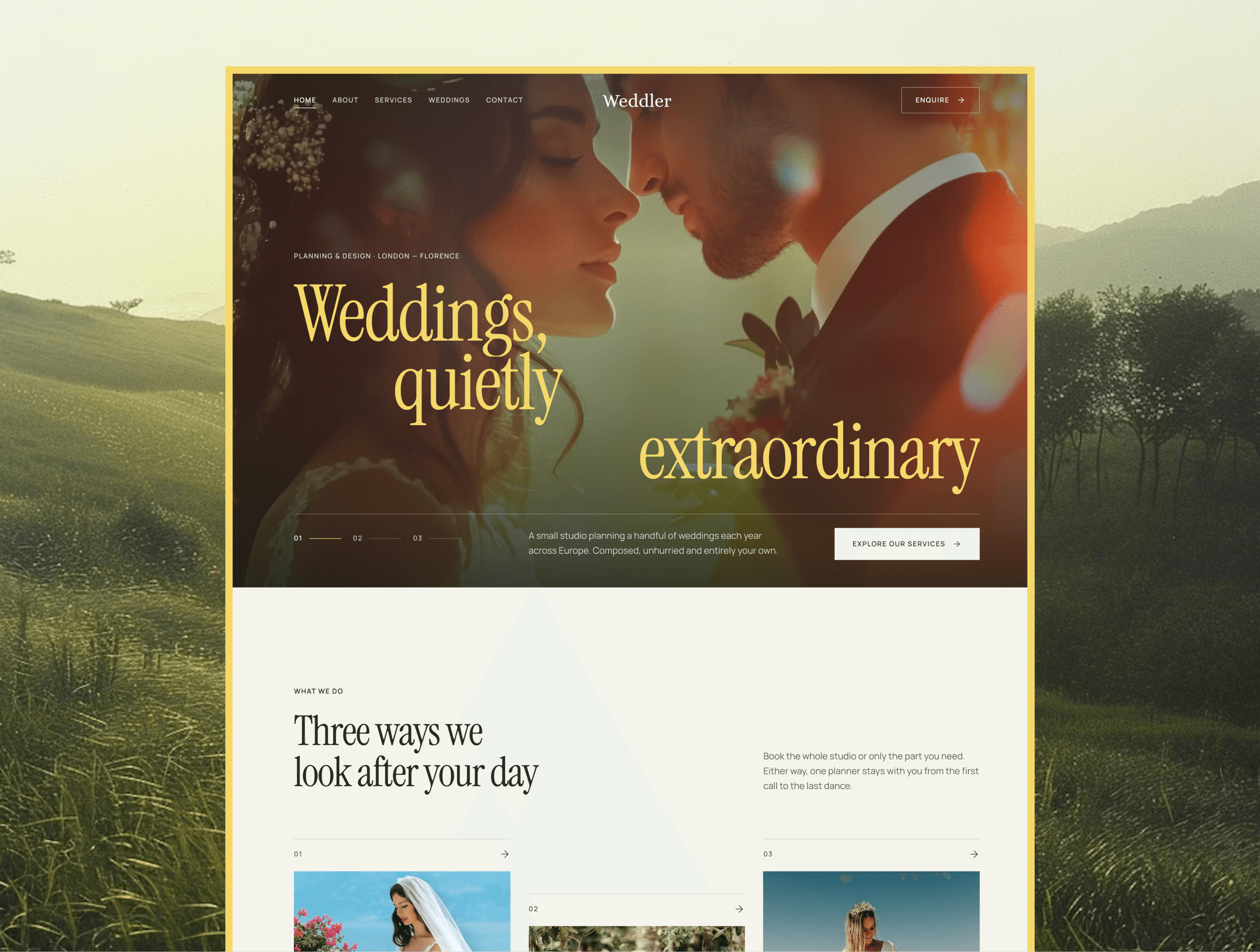 Weddler - Wedding Planner Website Template (Next.js + Sanity) preview