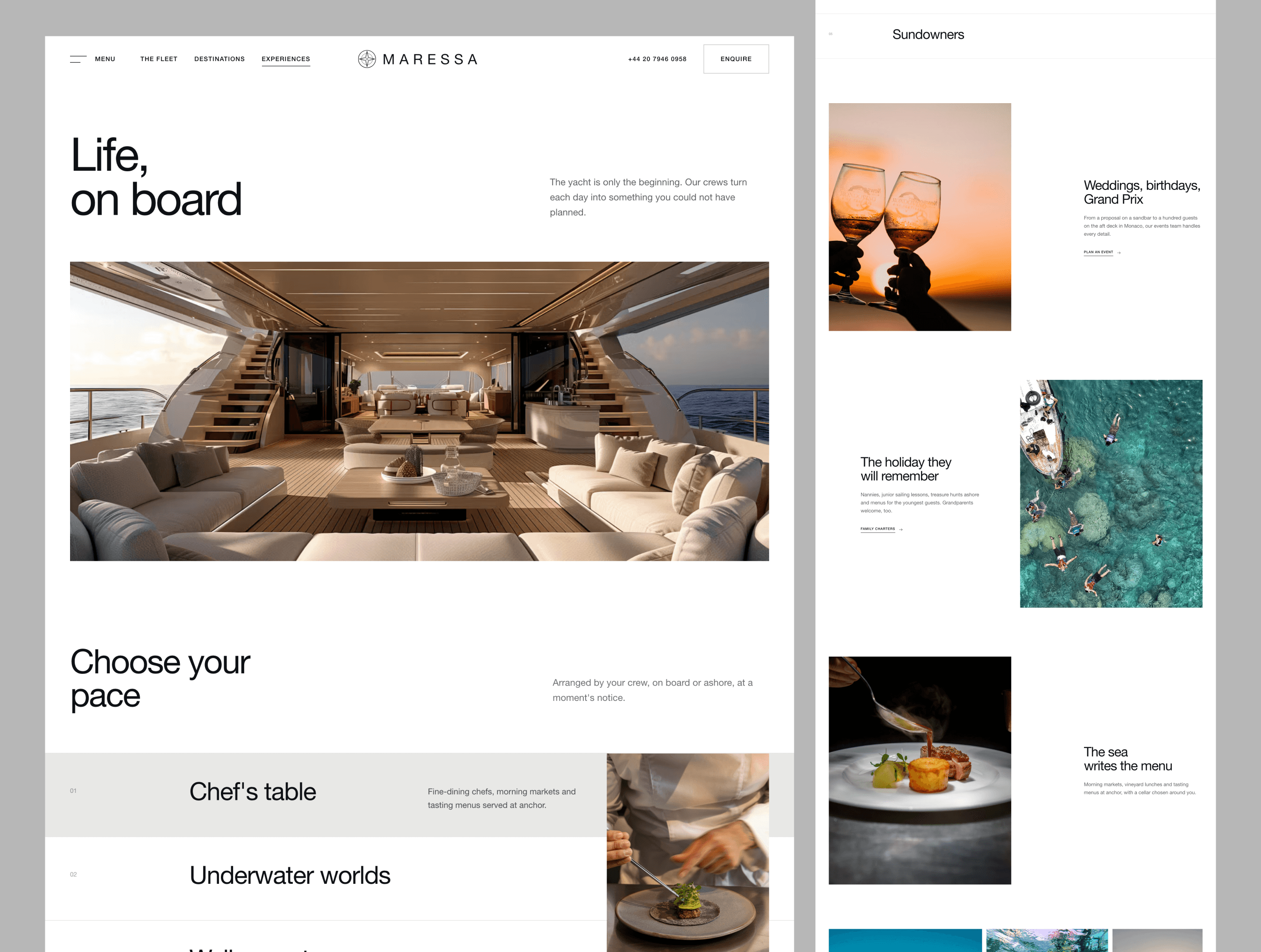 Maressa - Luxury Yacht Charter & Sales Website Template screenshot 4