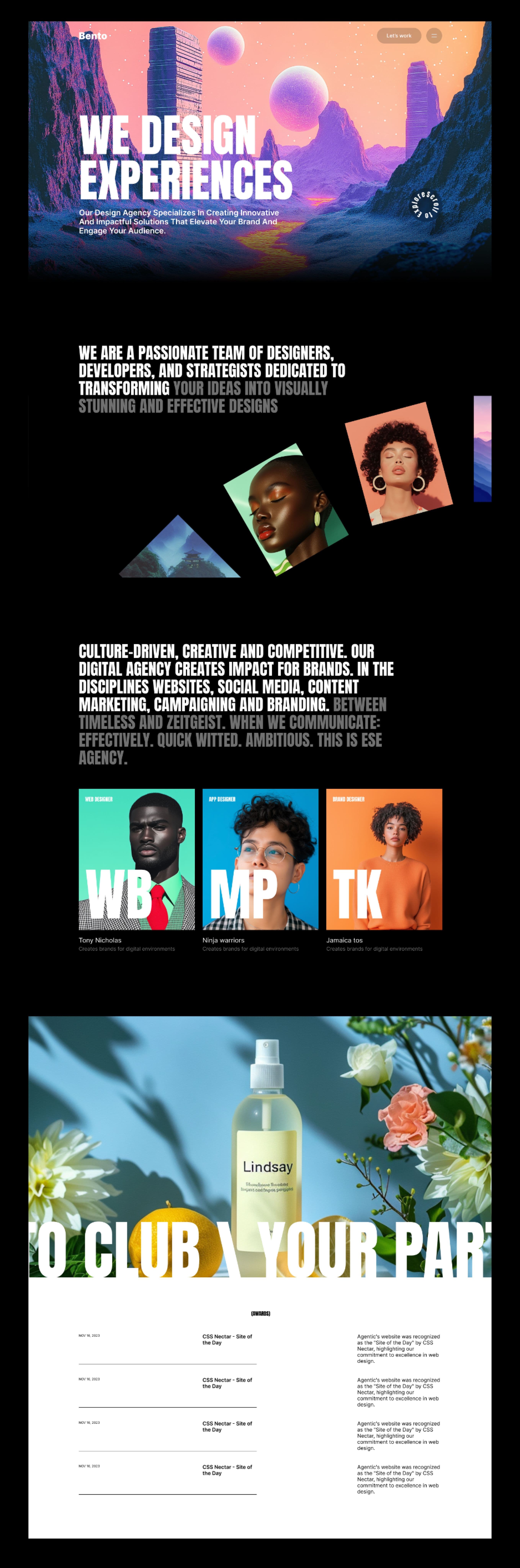 Bento - Agency Website Template (Next.js + Sanity) screenshot 2