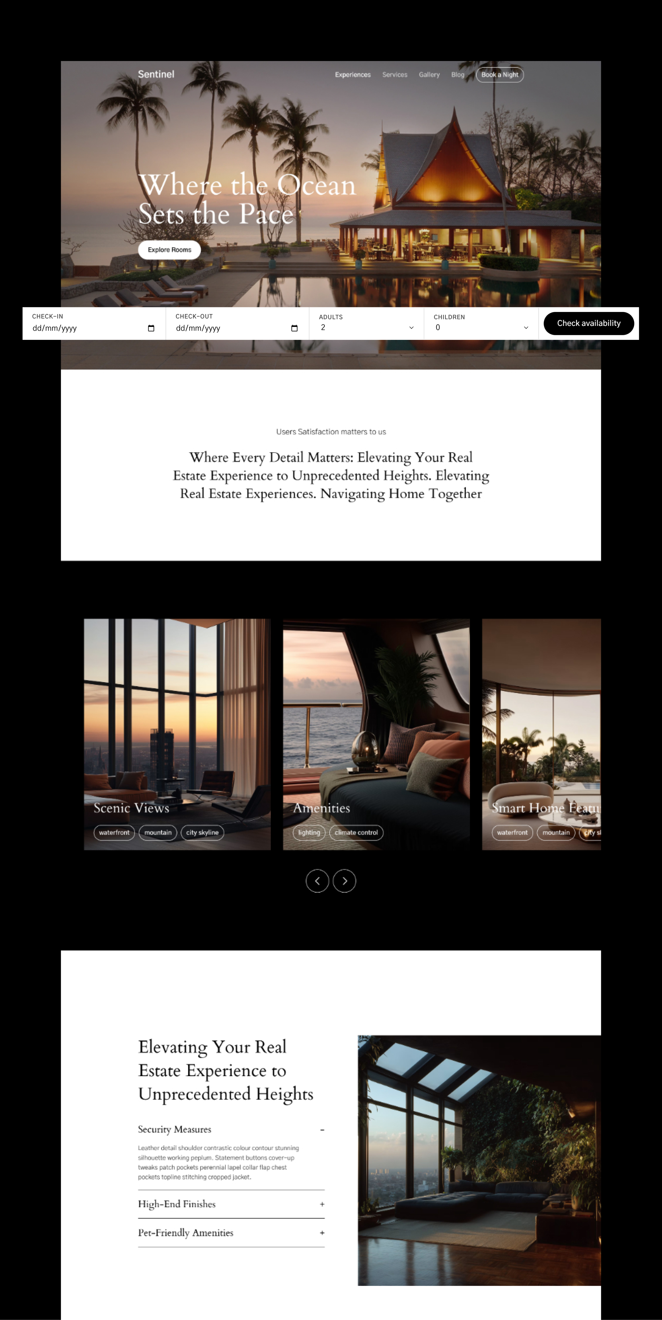 Sentinel - Luxury Hotel & Resort Template (Next.js + Sanity) screenshot 6
