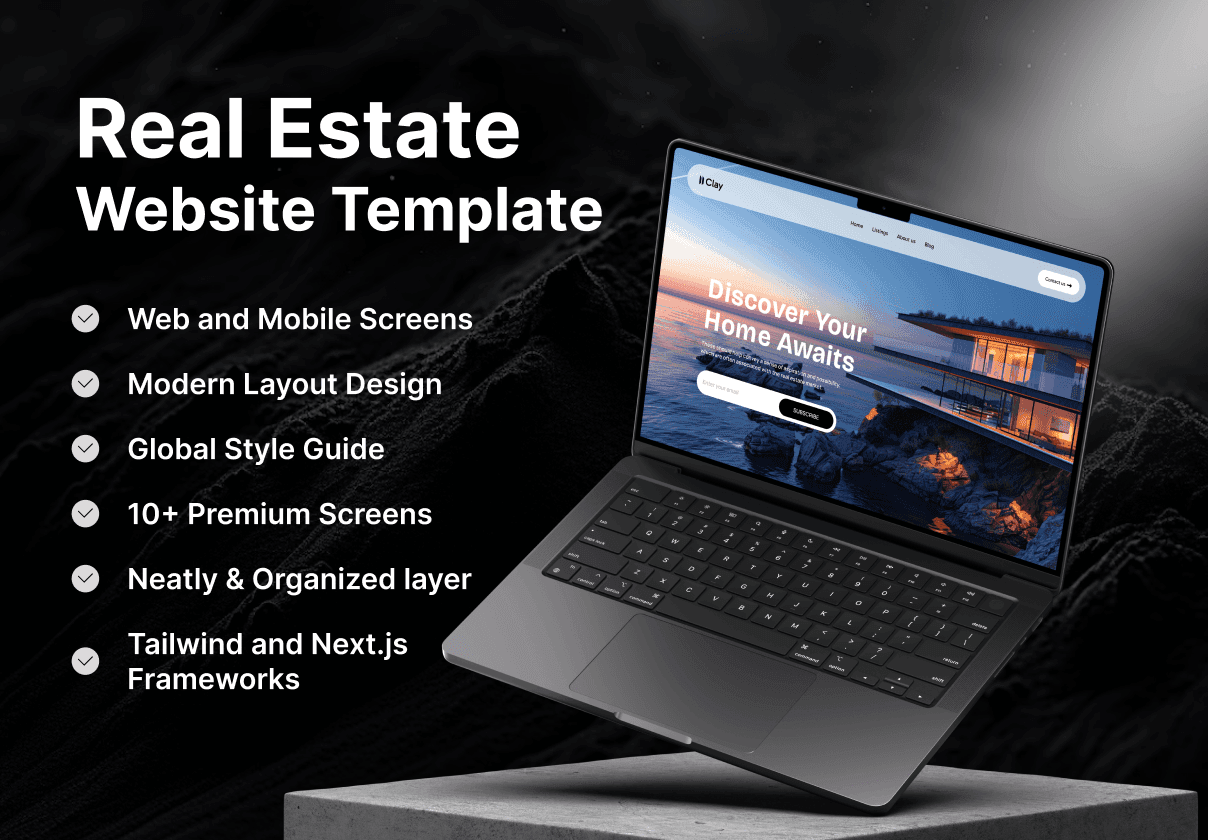 Clay - Modern Real Estate Next.js Template screenshot 1