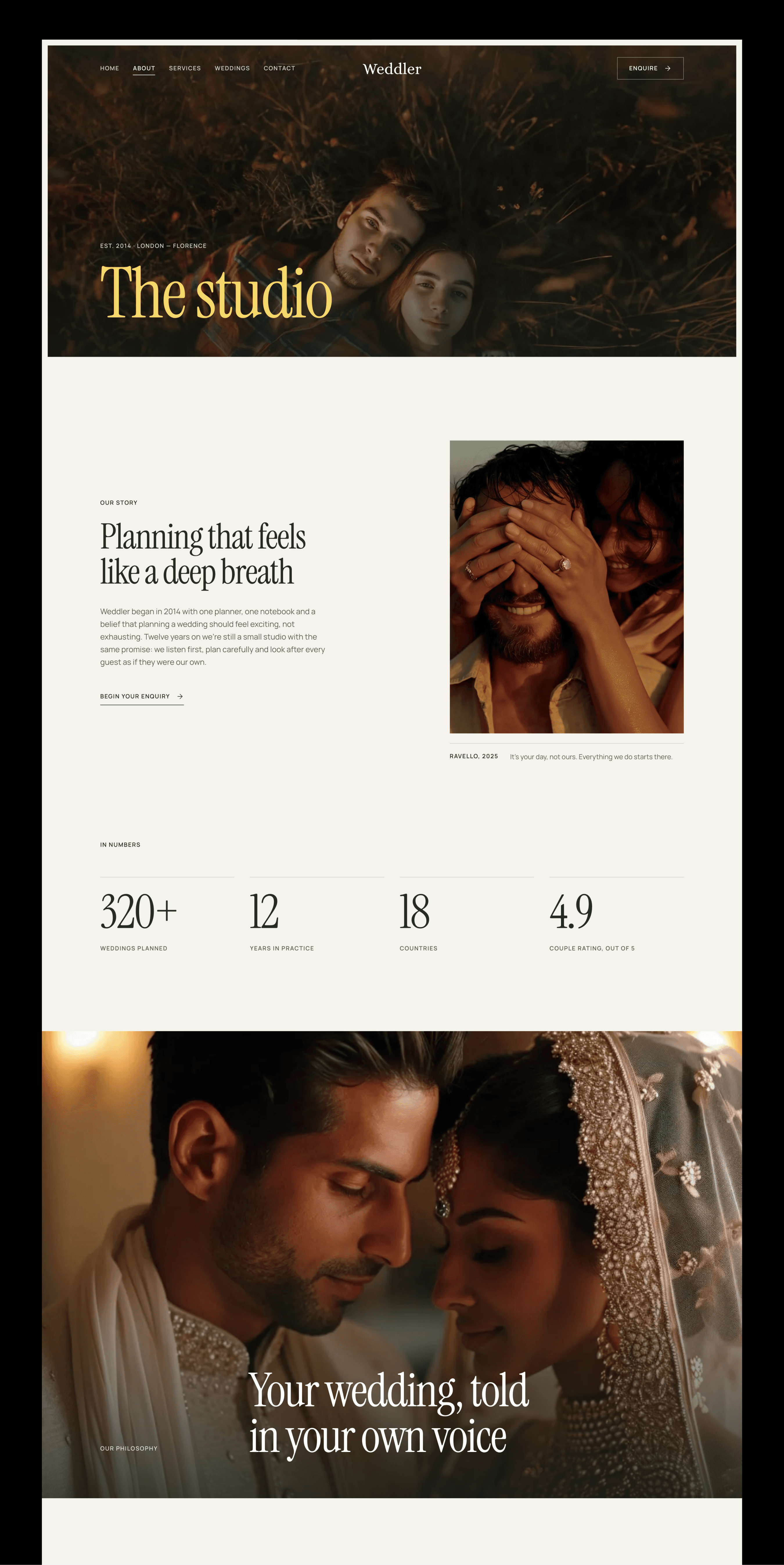 Weddler - Wedding Planner Website Template (Next.js + Sanity) screenshot 6
