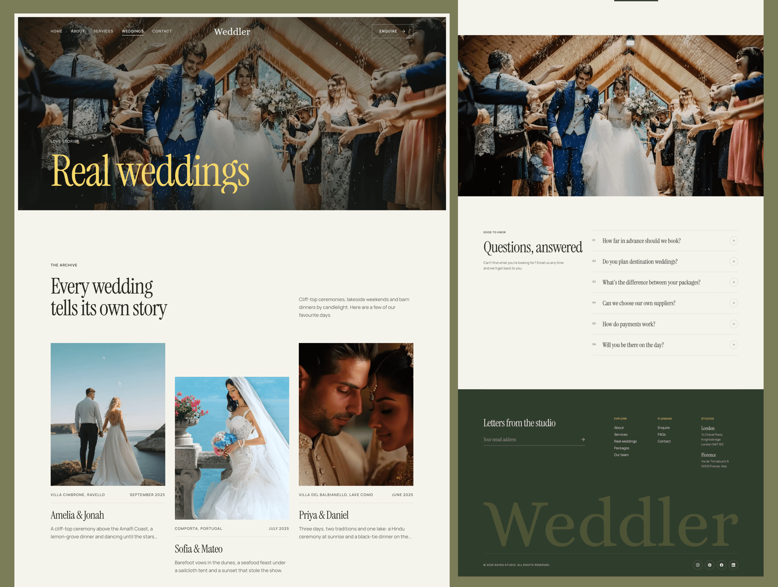 Weddler - Wedding Planner Website Template (Next.js + Sanity) screenshot 3