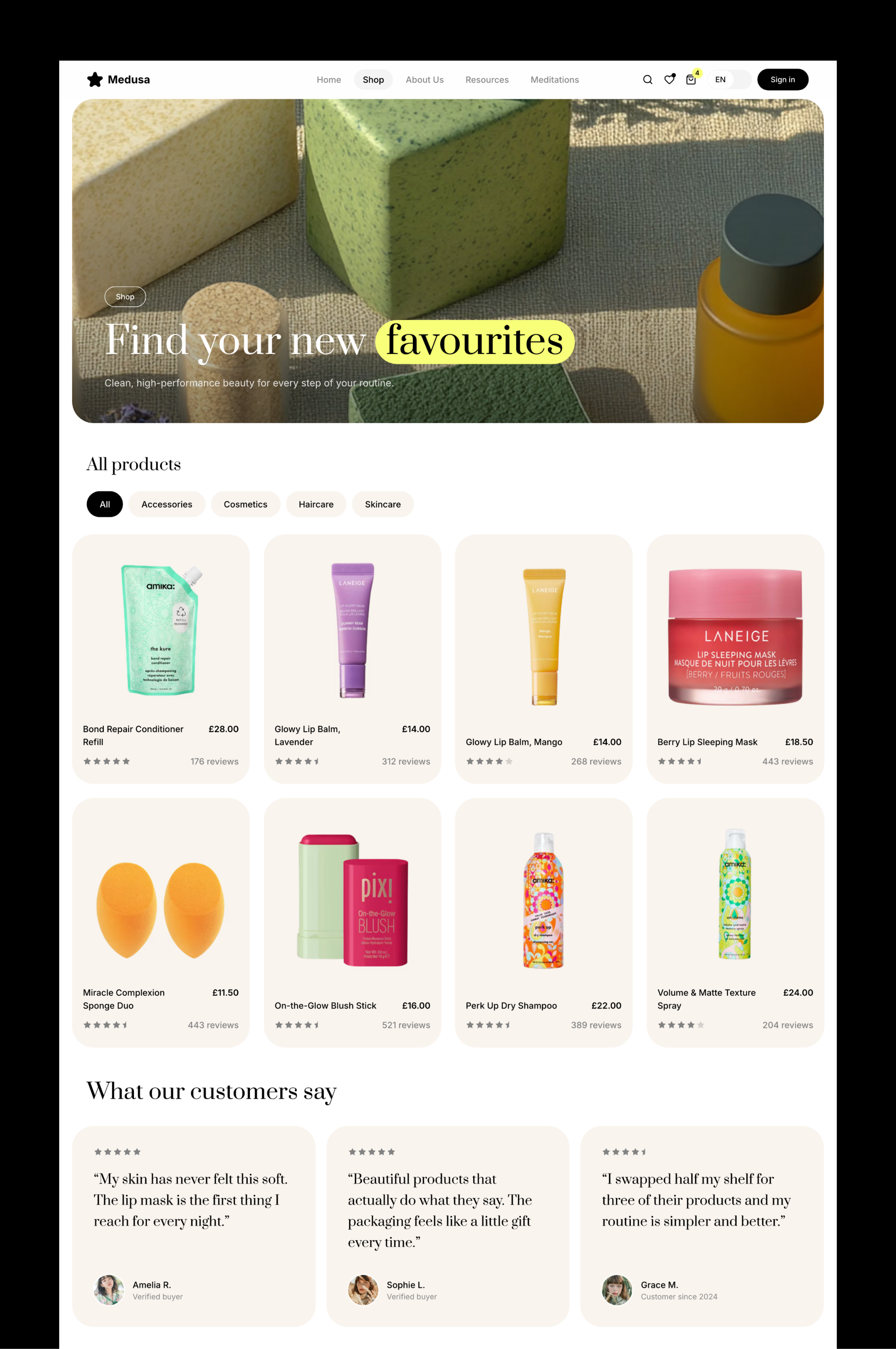 Medusa - Beauty & Cosmetics Website Template screenshot 7