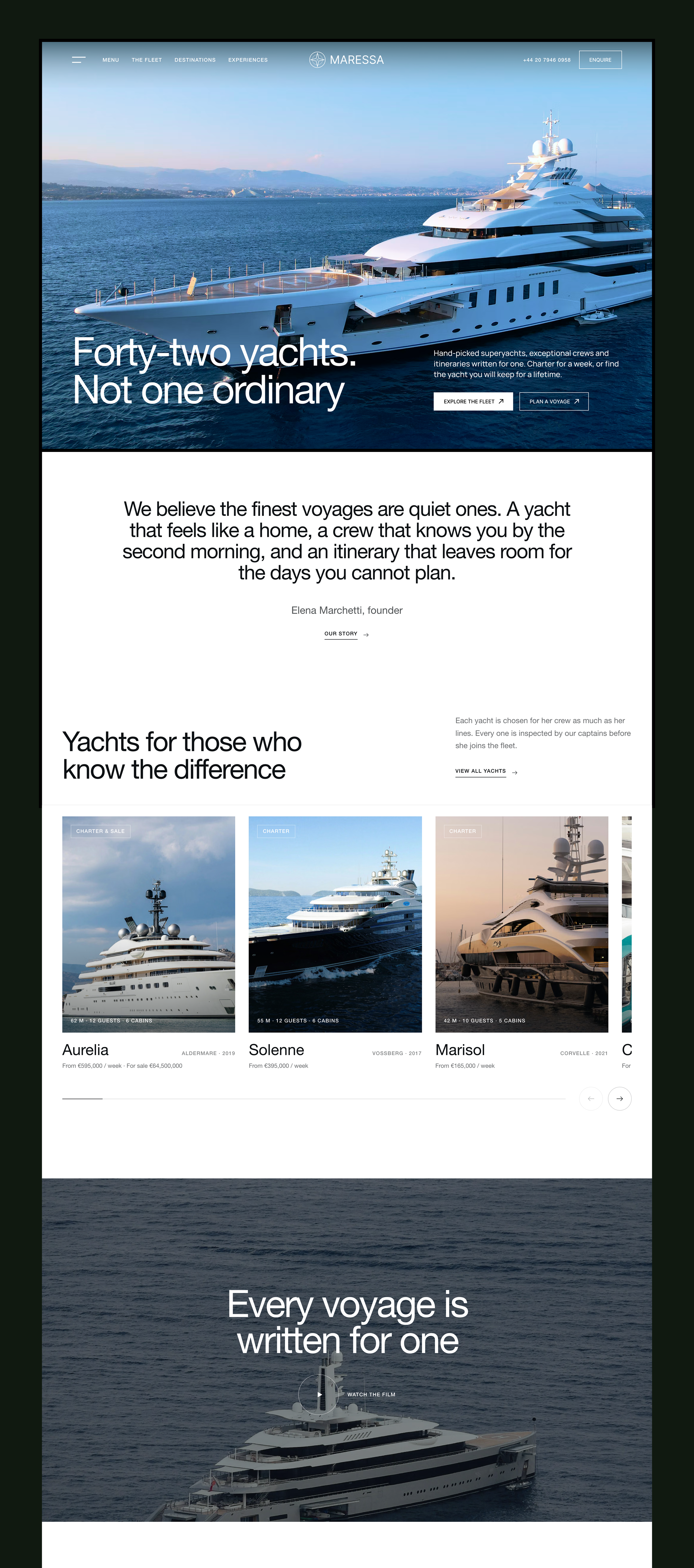 Maressa - Luxury Yacht Charter & Sales Website Template screenshot 6
