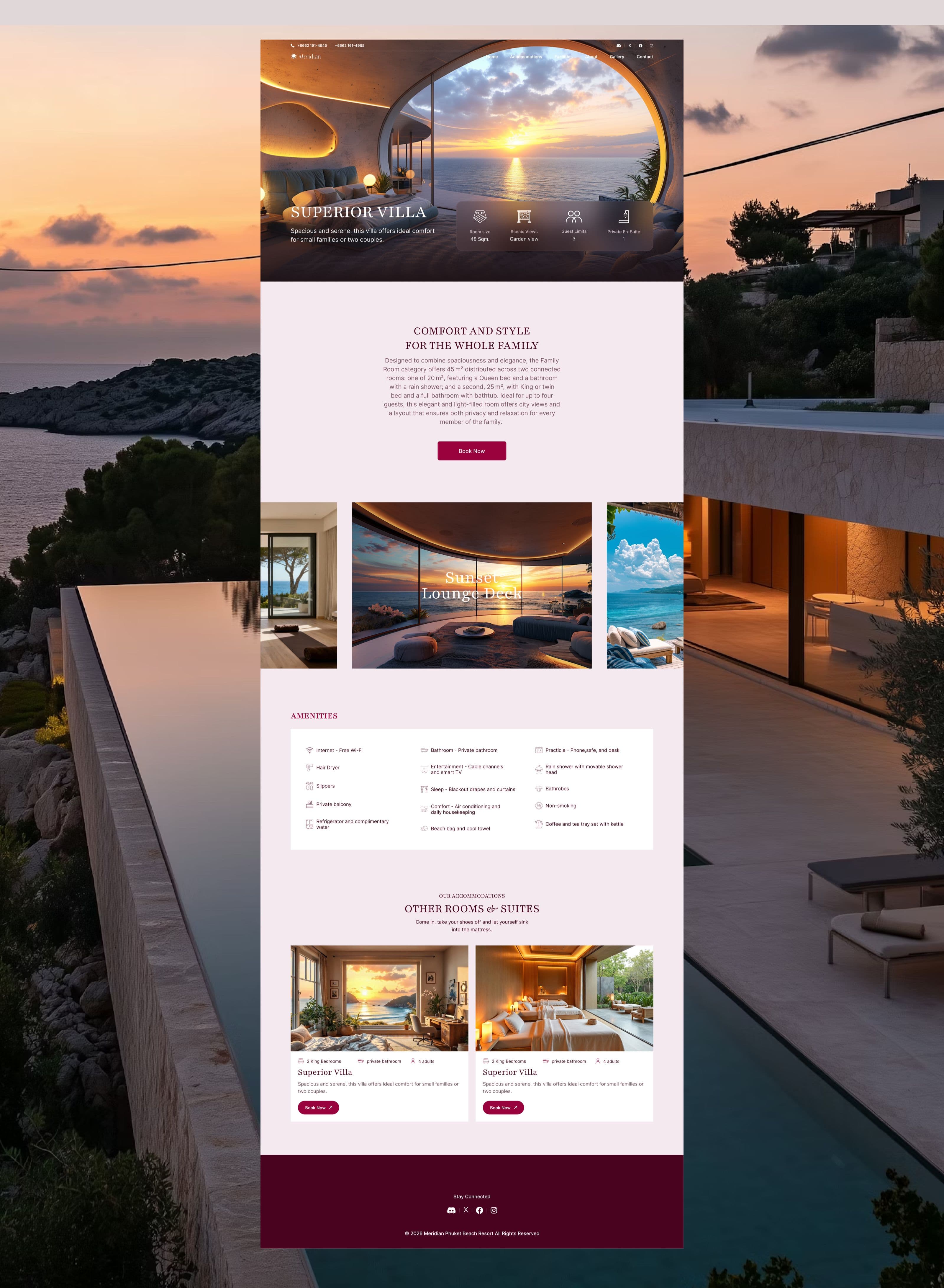 Meridian - Luxury Resort & Hotel Website Template screenshot 3