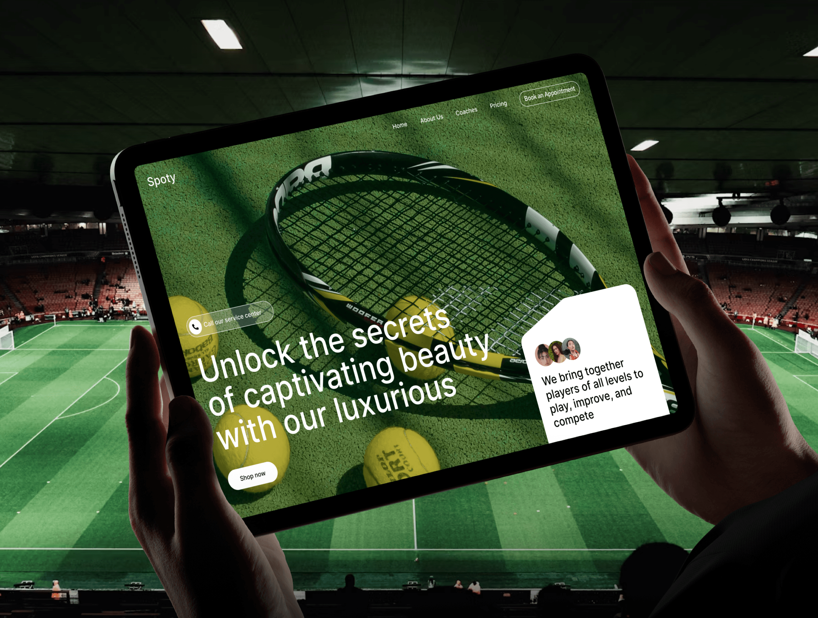 Spoty - Tennis Club & Sports Academy Template screenshot 1