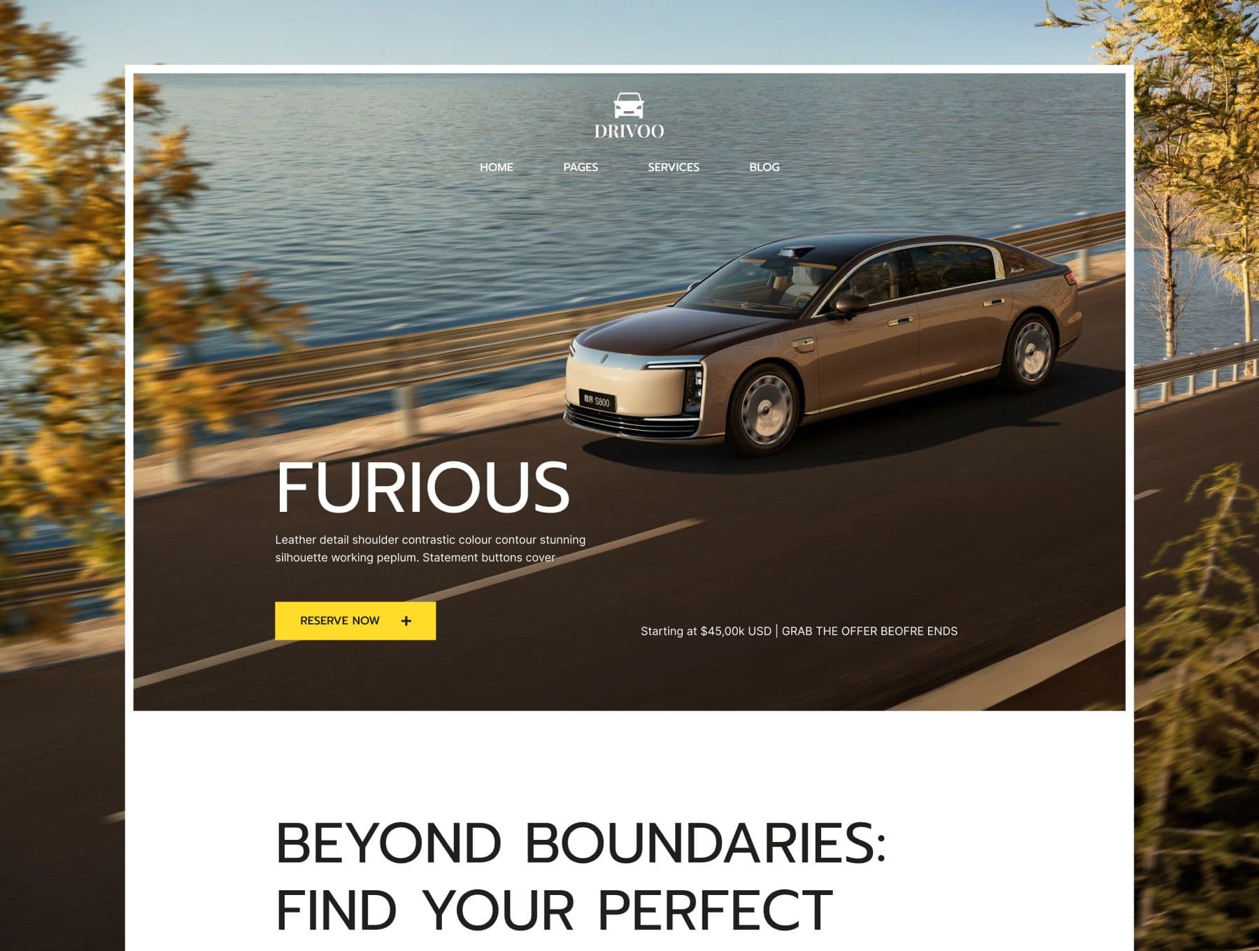 Drivoo Automotive Website Template screenshot 1