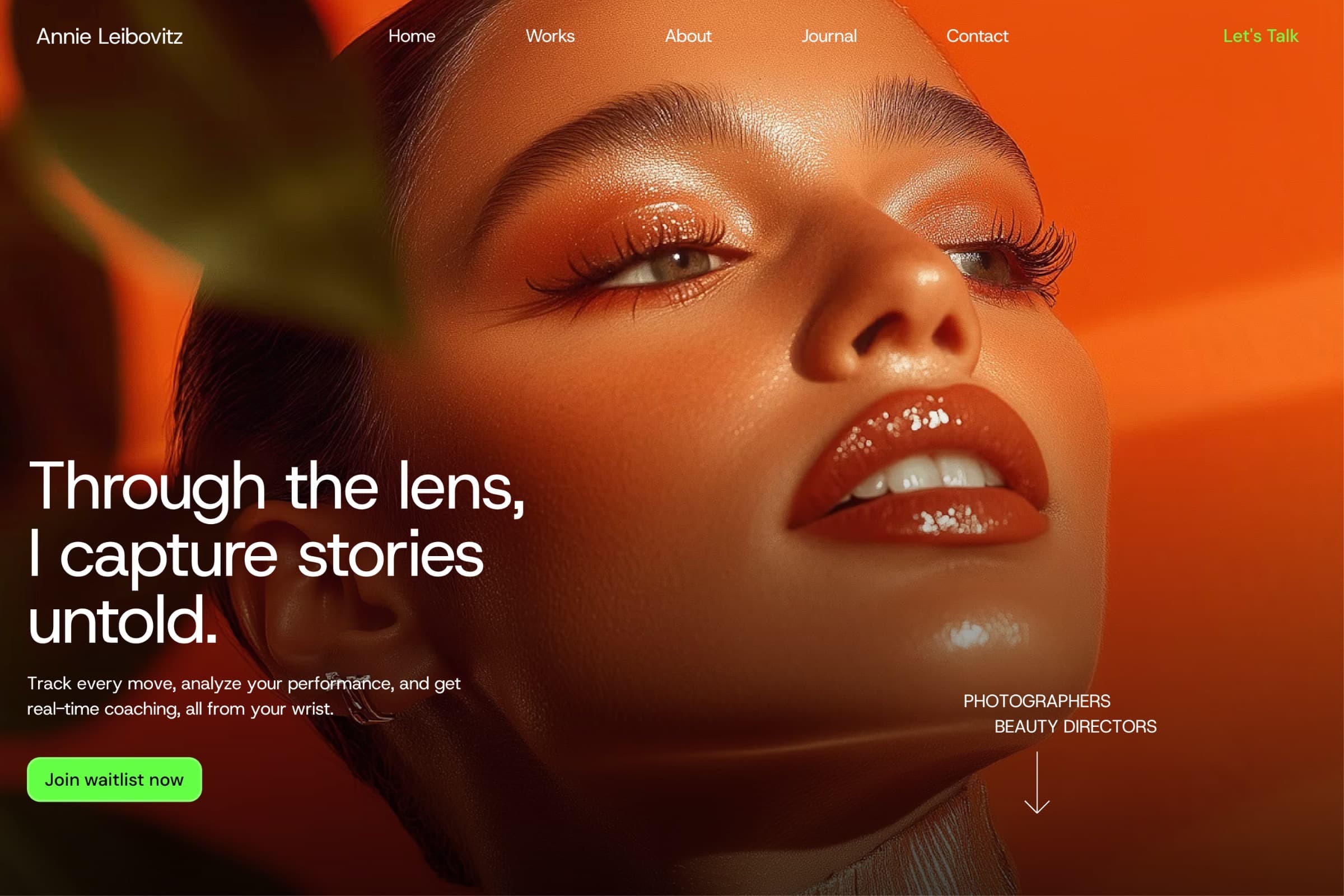 Annie Leibovitz – Minimal Photography Template