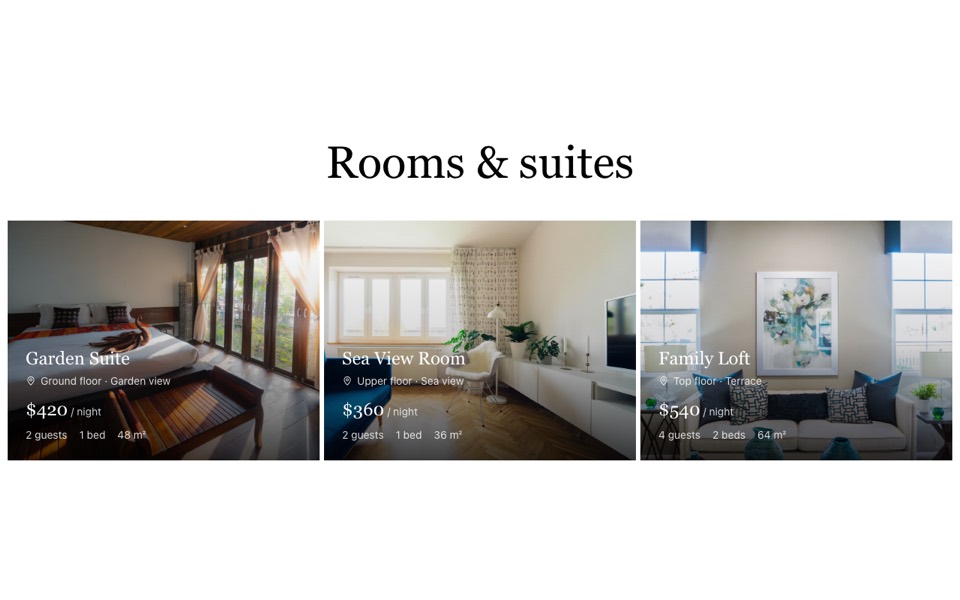 Hotel Room Cards