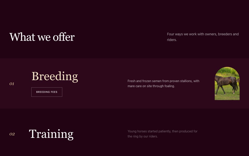 Expanding Service Rows